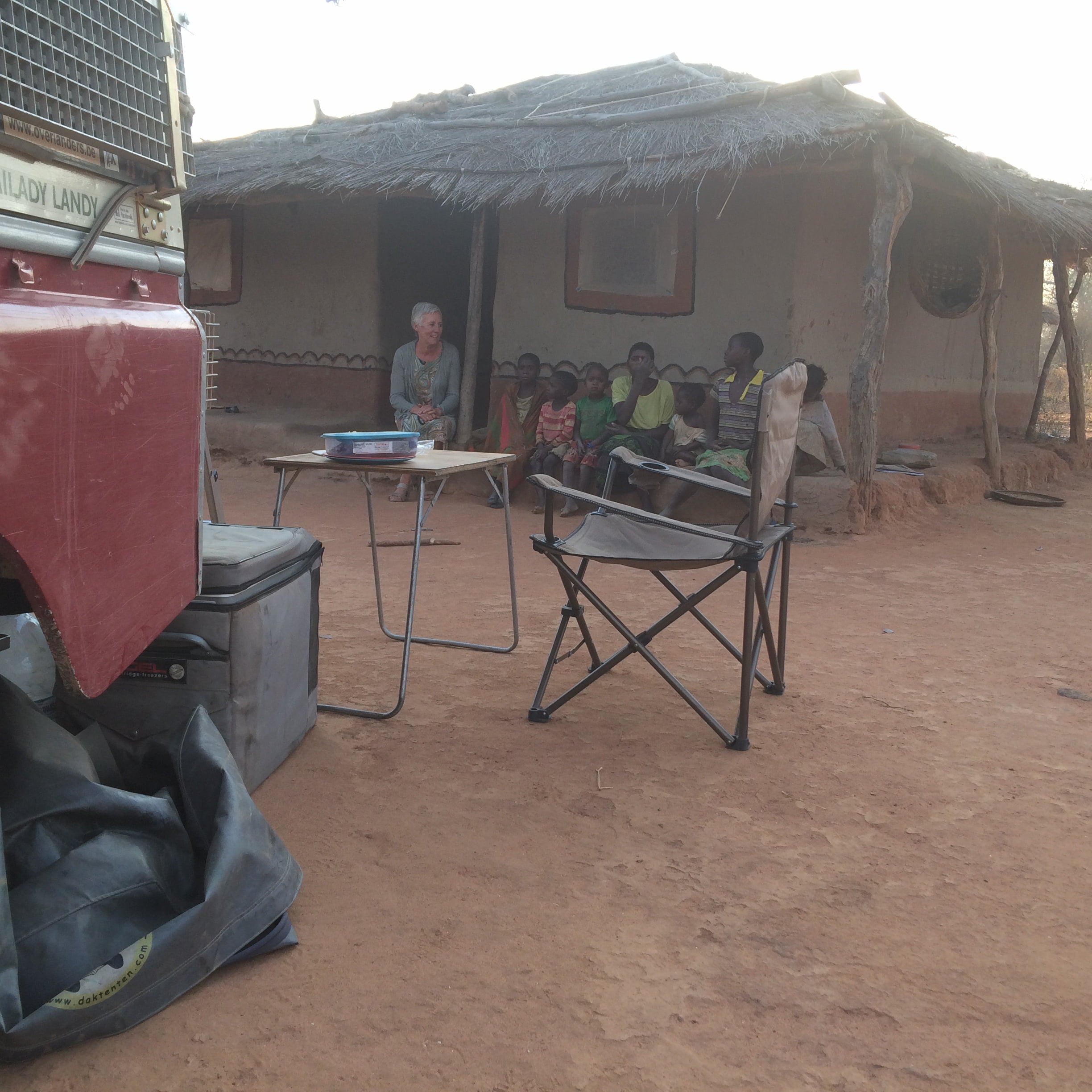 an unusual camping spot, village, Zambia