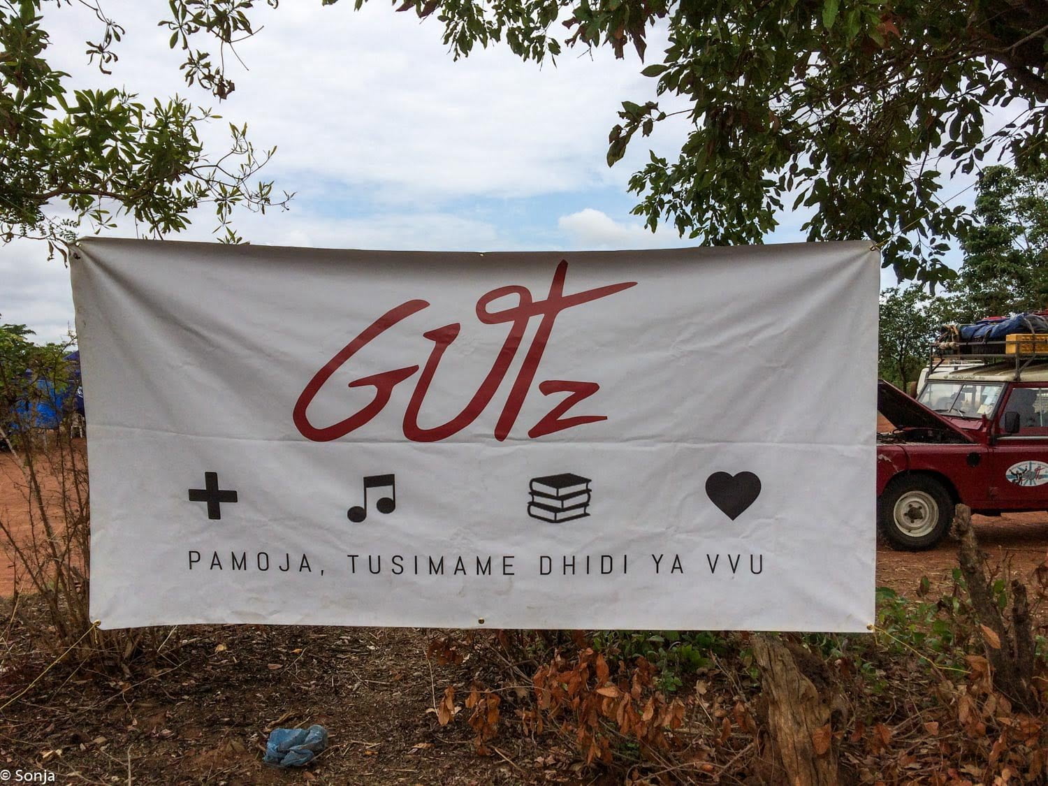 banner, GUTz foundation festival, Kahama, Tanzania